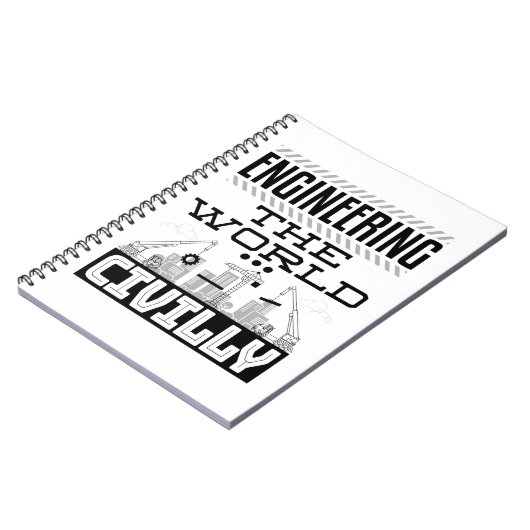 Engineering Wereldwijde civiele ingenieur Notitieboek (Linkerzijde)