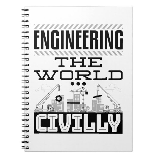 Engineering Wereldwijde civiele ingenieur Notitieboek (Voorkant)