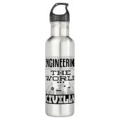 Engineering Wereldwijde civiele ingenieur Waterfles (Voorkant)