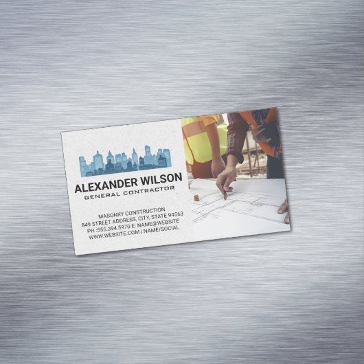 Engineers Blueprints | City Skyline Magnetisch Visitekaartje (Voorbeeld)