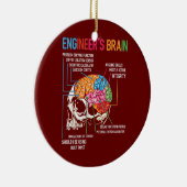 Engineer's Brain Funny Engineering Games Process Keramisch Ornament (Rechts)