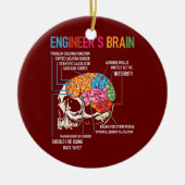 Engineer's Brain Funny Engineering Games Process Keramisch Ornament (Voorkant)