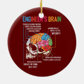 Engineer's Brain Funny Engineering Games Process Keramisch Ornament (Achterkant)