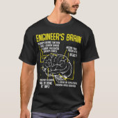 Engineer's Brain Funny Engineering Games Process T-shirt (Voorkant)
