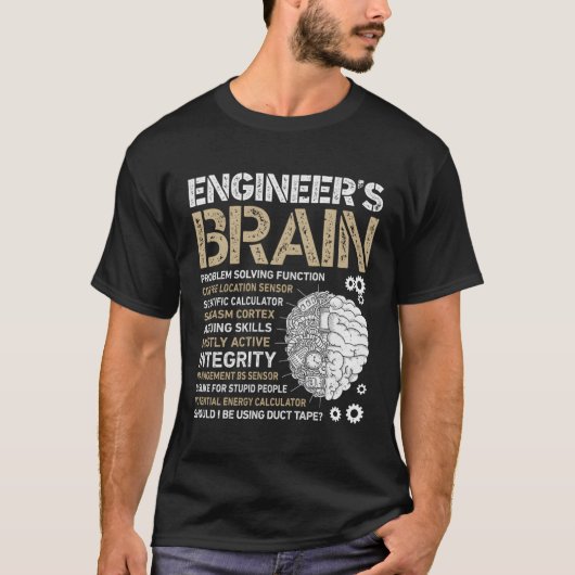 Engineer's Brain Funny Process Engineer Mannen Eng T-shirt (Voorkant)
