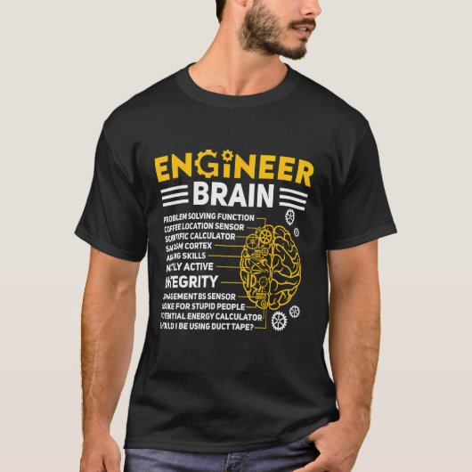 Engineers Brain industrial engineering Computer ci T-shirt (Voorkant)
