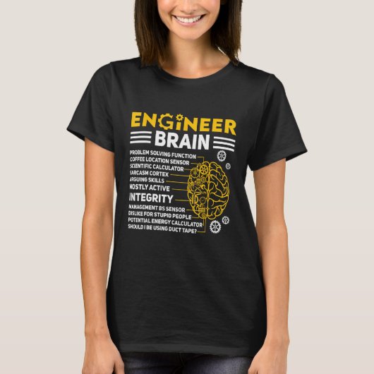 Engineers Brain industrial engineering Computer ci T-shirt (Voorkant)