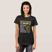 Engineers Brain industrial engineering Computer ci T-shirt (Voorkant volledig)