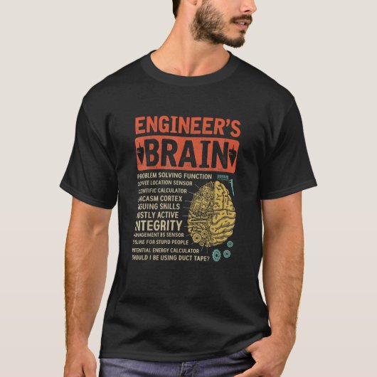 Engineer's Brain Problem Solution Process Engineer T-shirt (Voorkant)