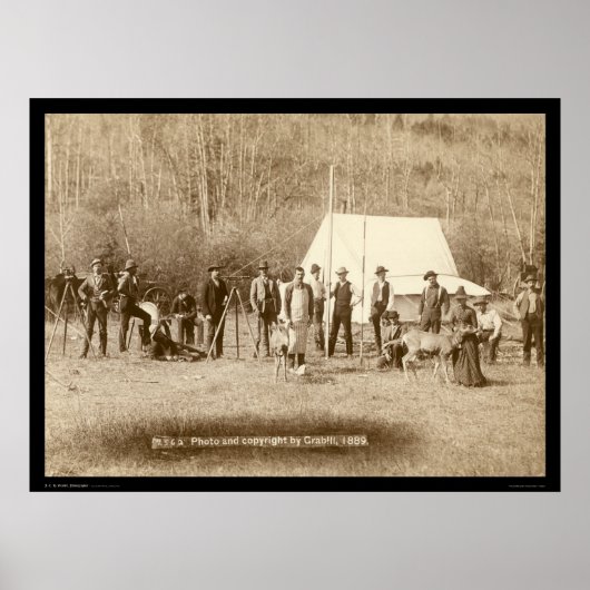 Engineers Corps en Two Deer SD 1889 Poster (Voorkant)