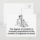 Engineers en creativiteit briefkaart (Voorkant / Achterkant)