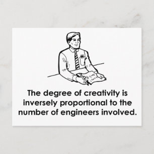 Engineers en creativiteit briefkaart