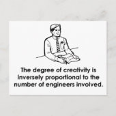 Engineers en creativiteit briefkaart (Voorkant)