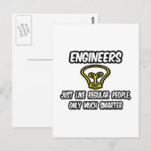 Engineers...gewone mensen, alleen slimmer briefkaart (Voorkant / Achterkant)