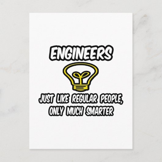 Engineers...gewone mensen, alleen slimmer briefkaart (Voorkant)