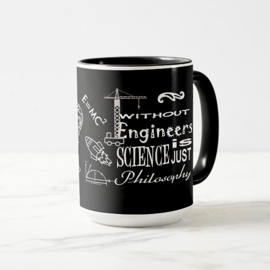 Engineers vs. Science Philosophy Motto Mok (Voorkant rechts)