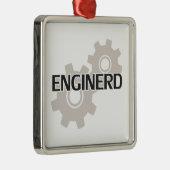 Enginerd Engineer Nerd Metalen Ornament (Rechts)