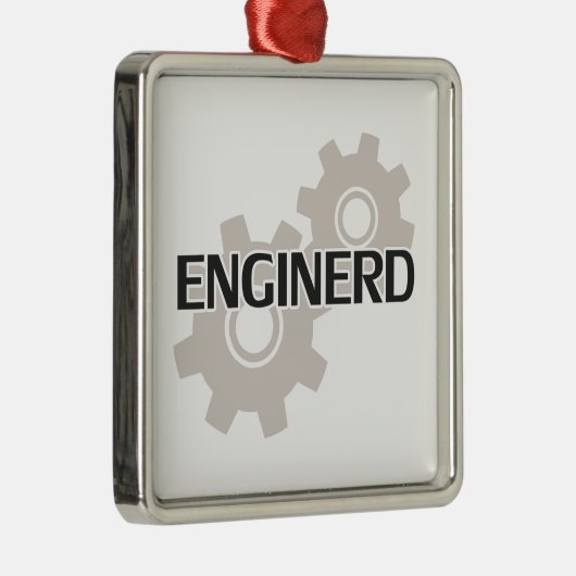 Enginerd Engineer Nerd Metalen Ornament (Rechts)