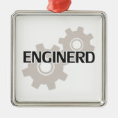 Enginerd Engineer Nerd Metalen Ornament (Voorkant)