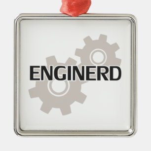 Enginerd Engineer Nerd Metalen Ornament