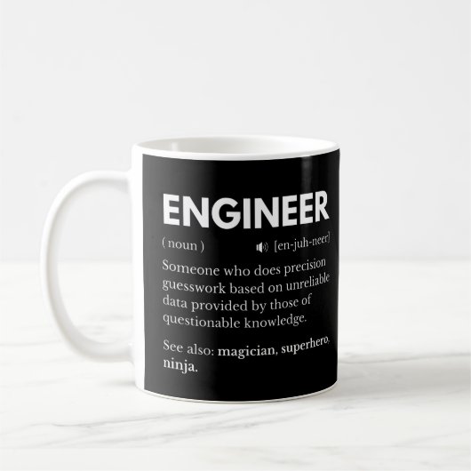 Enginners Funny Definition Koffiemok (Links)