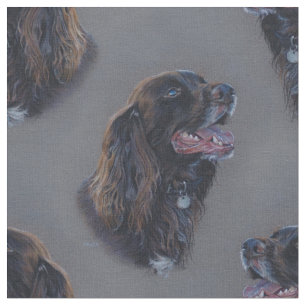 Engish Cocker Spaniel dog. Goed kunstschilderij. Stof