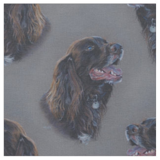 Engish Cocker Spaniel dog. Goed kunstschilderij. Stof