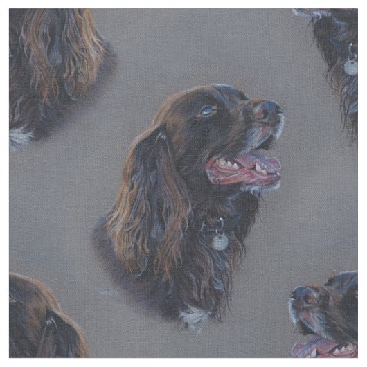 Engish Cocker Spaniel dog. Goed kunstschilderij. Stof (Close Up)