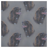 Engish Cocker Spaniel dog. Goed kunstschilderij. Stof (Swatch)
