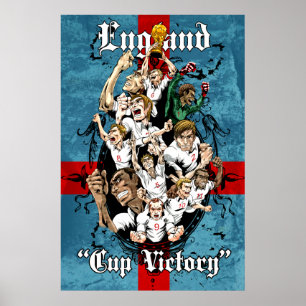 England 2014 Cup Victory Football Soccer Print