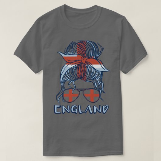 England 2022 Girl football World Cup Engelse vlag T-shirt (Design voorkant)