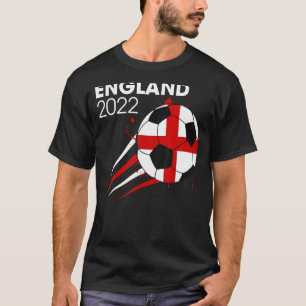 England 2022 Soccer Team British Flag Mannen Boys T-shirt