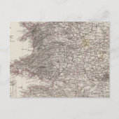 England Atlas Map Briefkaart (Voorkant)