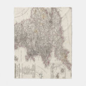 England Atlas Map Fleece Deken (Voorkant)