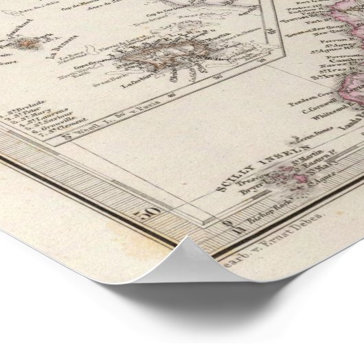 England Atlas Map Poster (Hoek)