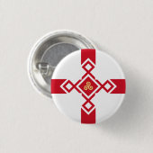 England Badge - Anglo-Celtic Cross Ronde Button 3,2 Cm (Voorkant /achterkant)