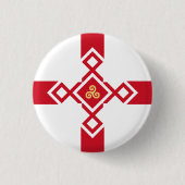 England Badge - Anglo-Celtic Cross Ronde Button 3,2 Cm (Voorkant)