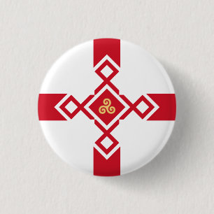 England Badge - Anglo-Celtic Cross Ronde Button 3,2 Cm