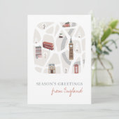 England British Seasons Greetings met Kerstmis Kaa (Staand voorkant)