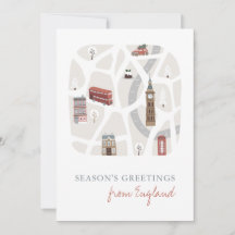England British Seasons Greetings met Kerstmis Kaa