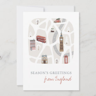 England British Seasons Greetings met Kerstmis Kaa