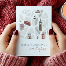 England British Seasons Greetings met Kerstmis Kaa