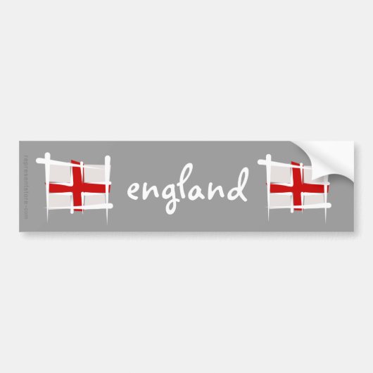 England Brush Flag Bumpersticker (Voorkant)
