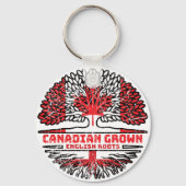 England Canada Tree Roots Flag Sleutelhanger (Voorkant)
