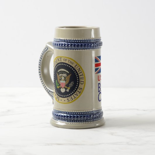 ENGLAND Celebrates US President Obama Souvenir Bierpul (Voorkant links)