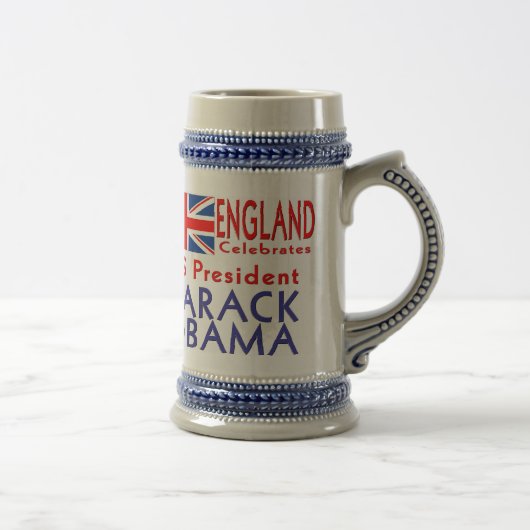 ENGLAND Celebrates US President Obama Souvenir Bierpul (Rechts)