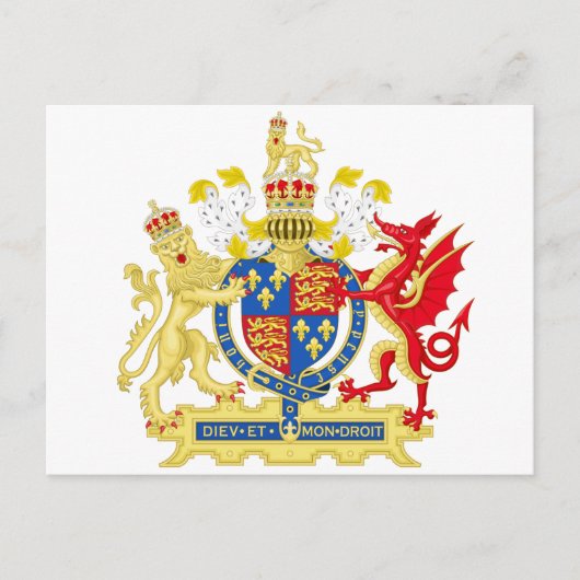 England Coat of arms Briefkaart (Voorkant)