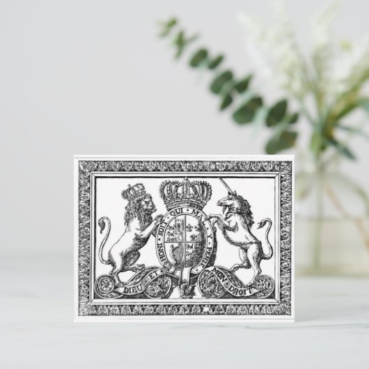 England Coat of Arms Briefkaart (Staand voorkant)