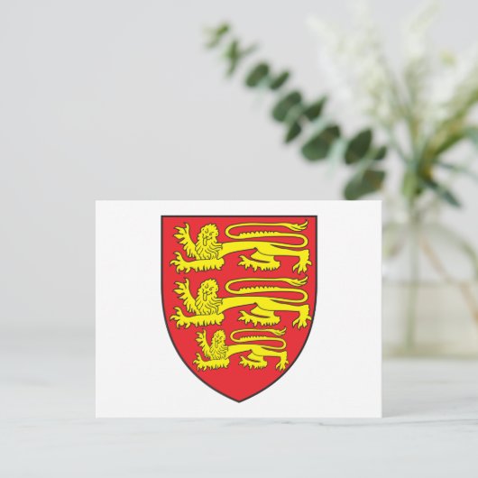 England Coat of Arms Briefkaart (Staand voorkant)