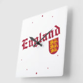 England & Crest Vierkante Klok (Hoek)